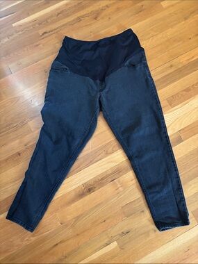 Time and Tru Black Maternity Jeggings with Stretch Panel